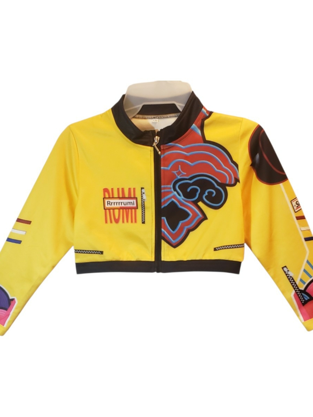 KPOP kids design outfitters demon hunters rumi yellow bomber jacket. Sz 7-8